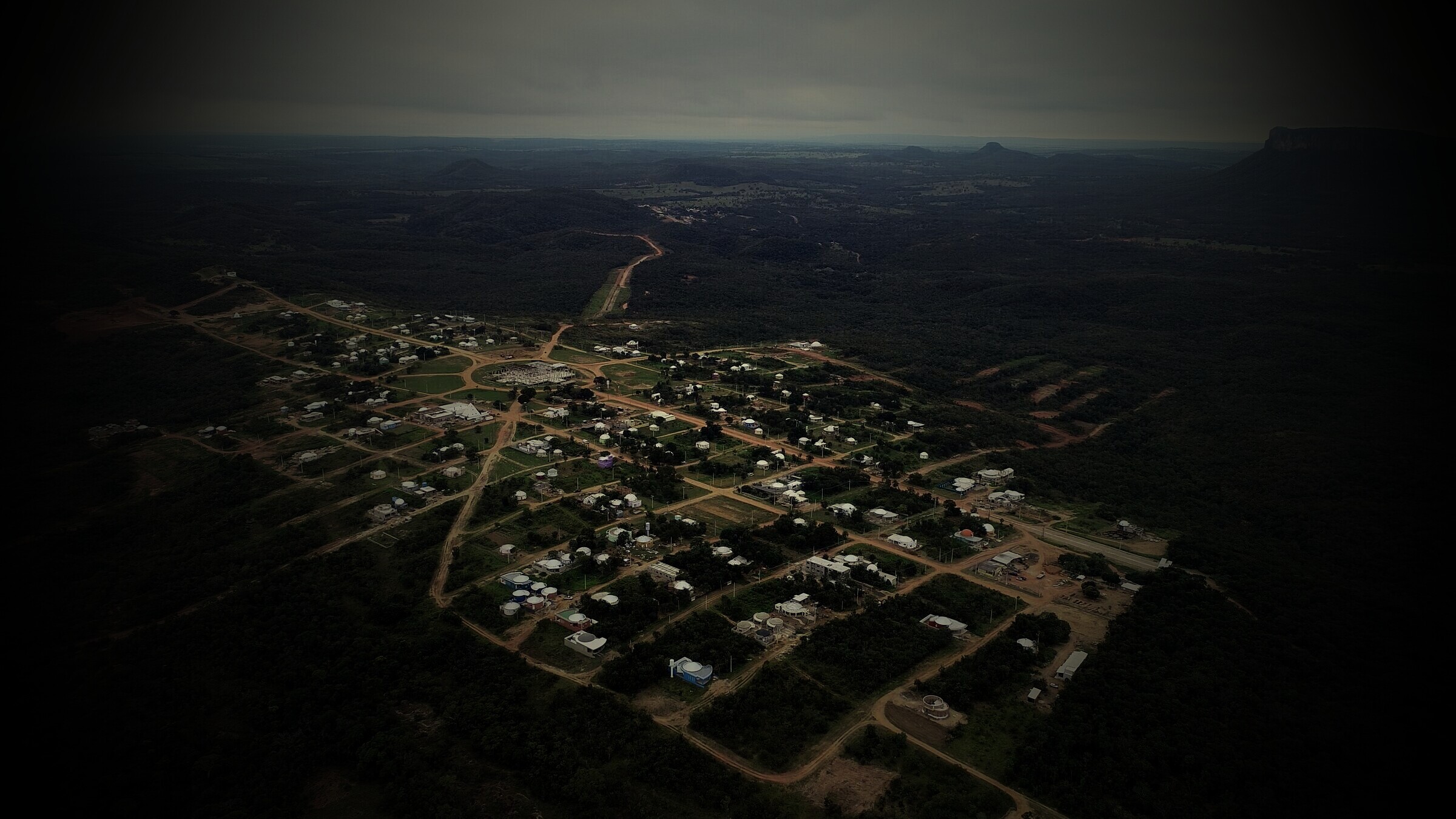 Vista aérea da cidade de Zigurats