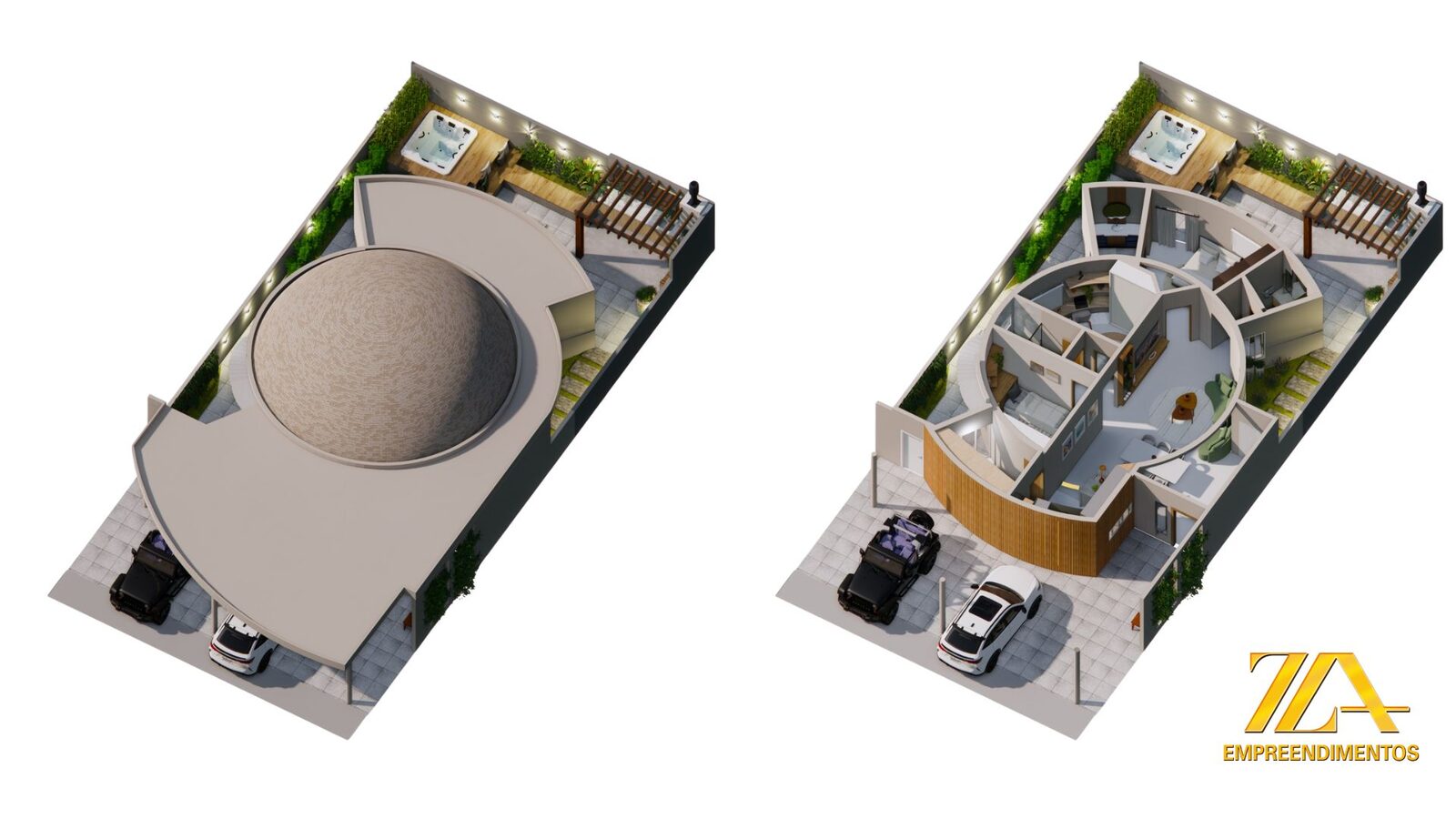 Casa 75m² — Módulo central