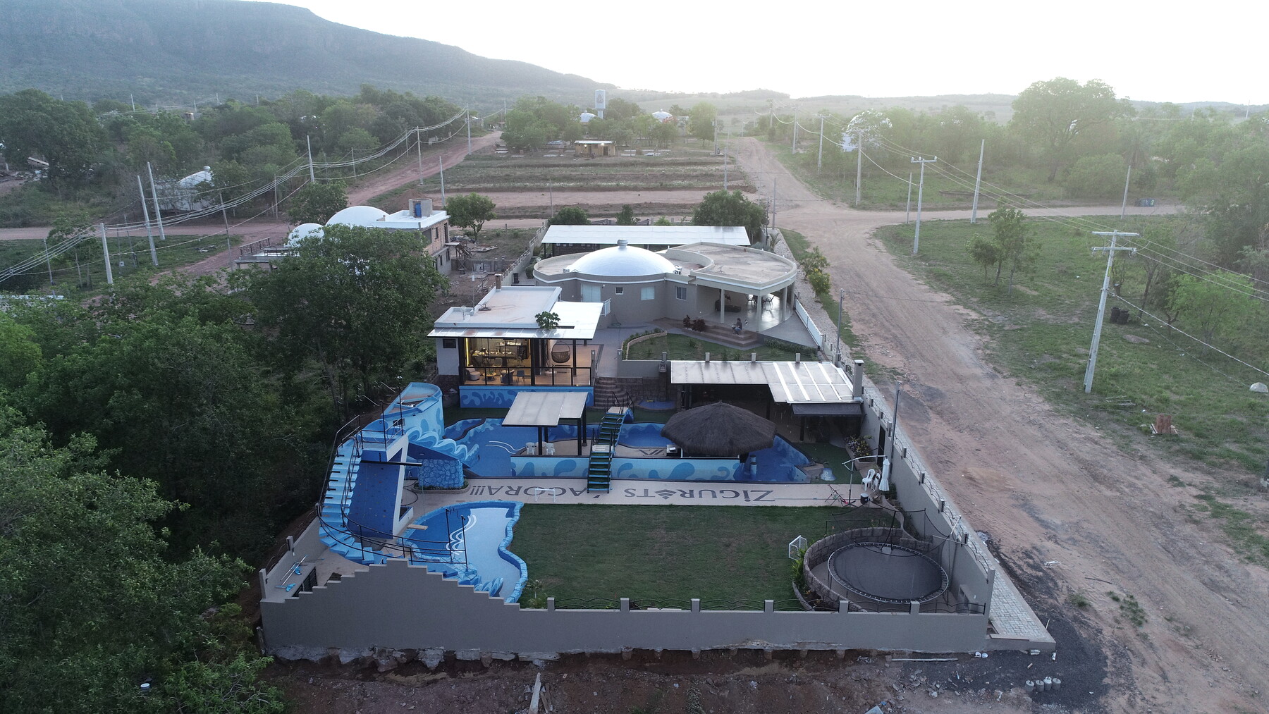 Vista aérea de projeto personalizado