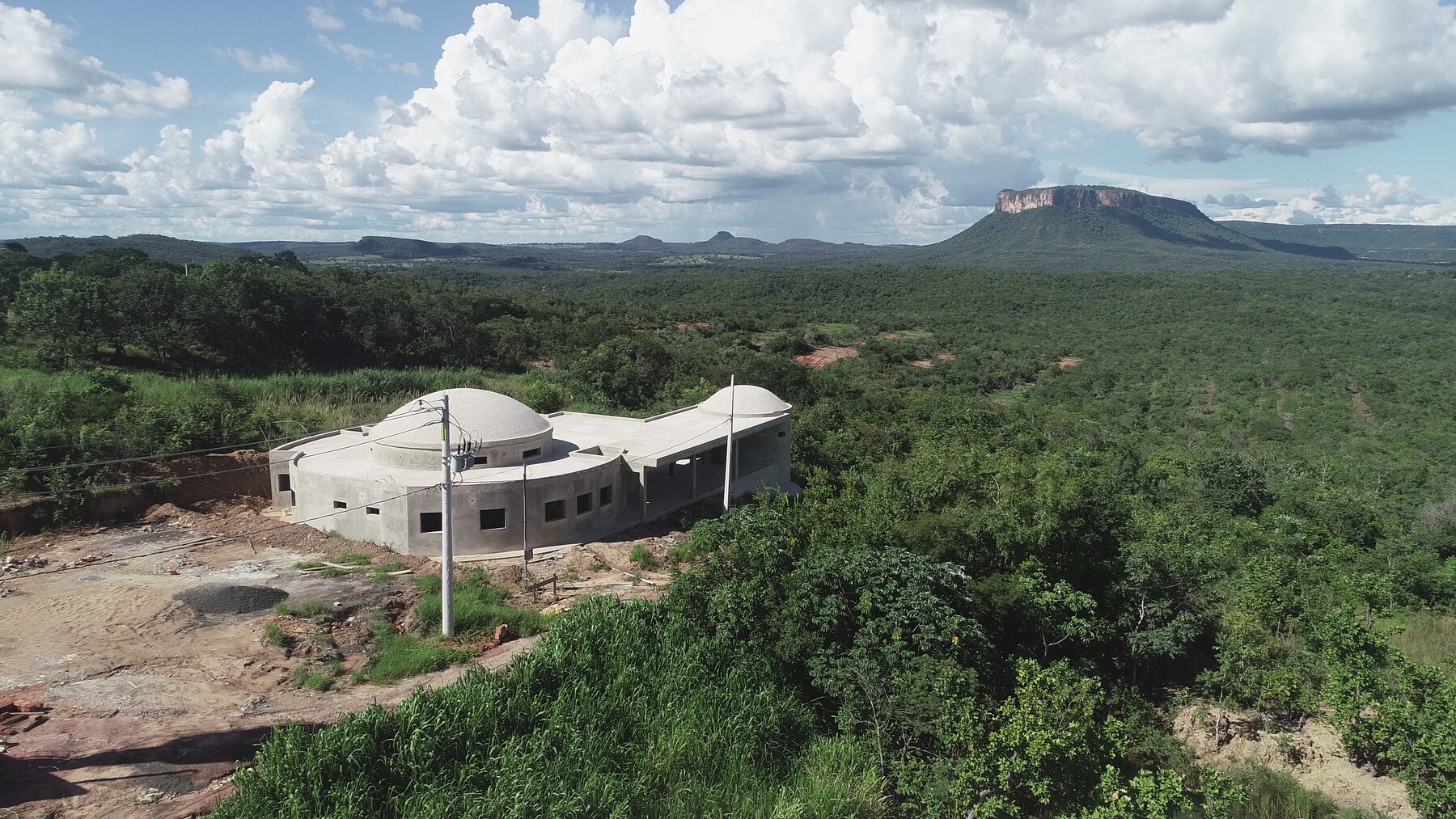 Vista aérea — construção